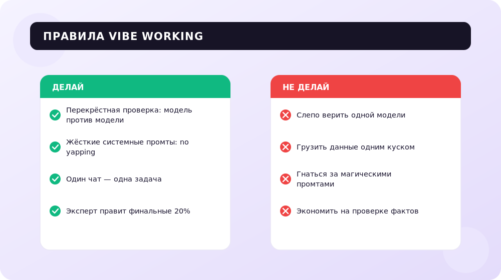 Правила Vibe Working: как стать менеджером нейросетей.