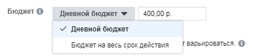 Ввод бюджета