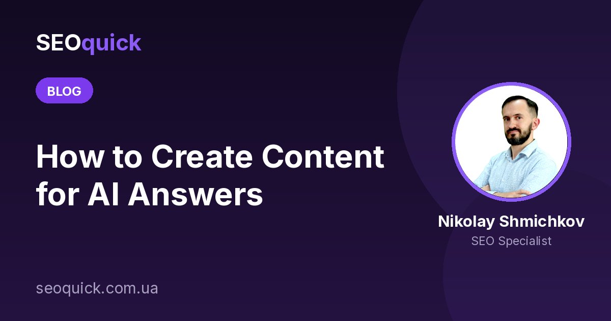 How to Create Content for AI Answers
