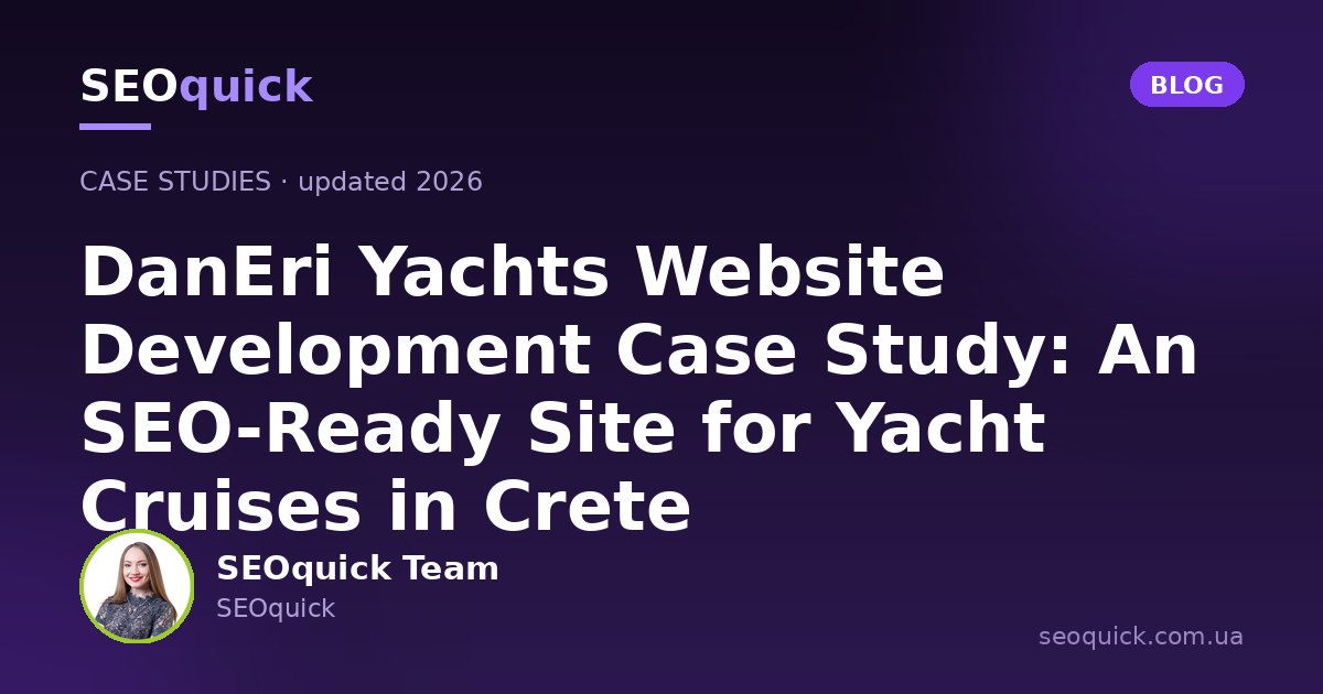 DanEri Yachts Website Development Case Study: An SEO-Ready Site for Yacht Cruises in Crete